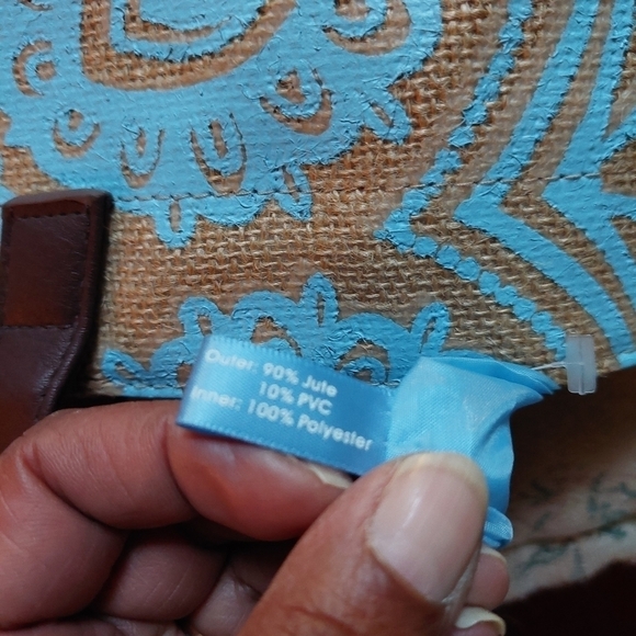 Vintage* Large Jute Tote - Picture 8 of 8